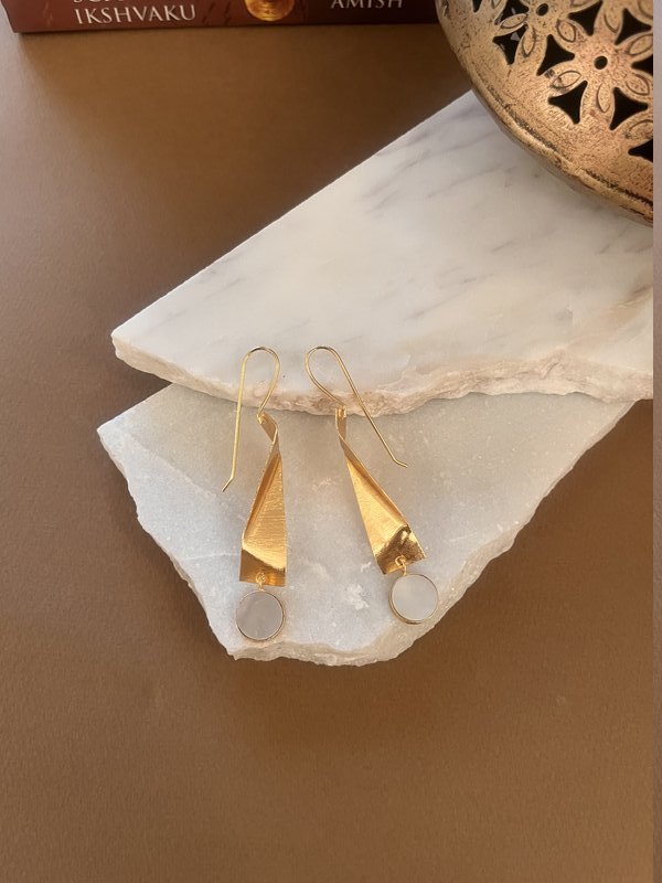 Twisted Mother of Pearl Earrings