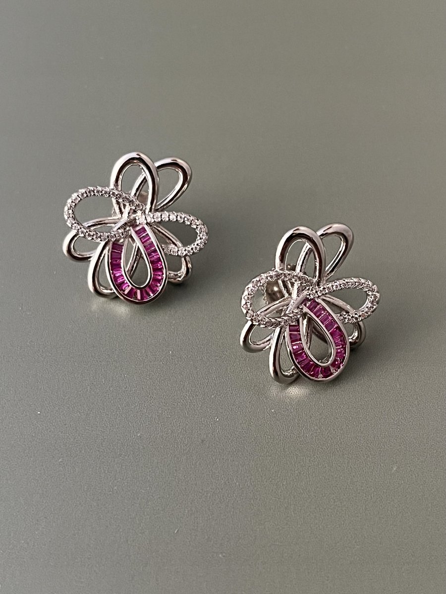Ribbon Blossom Studs