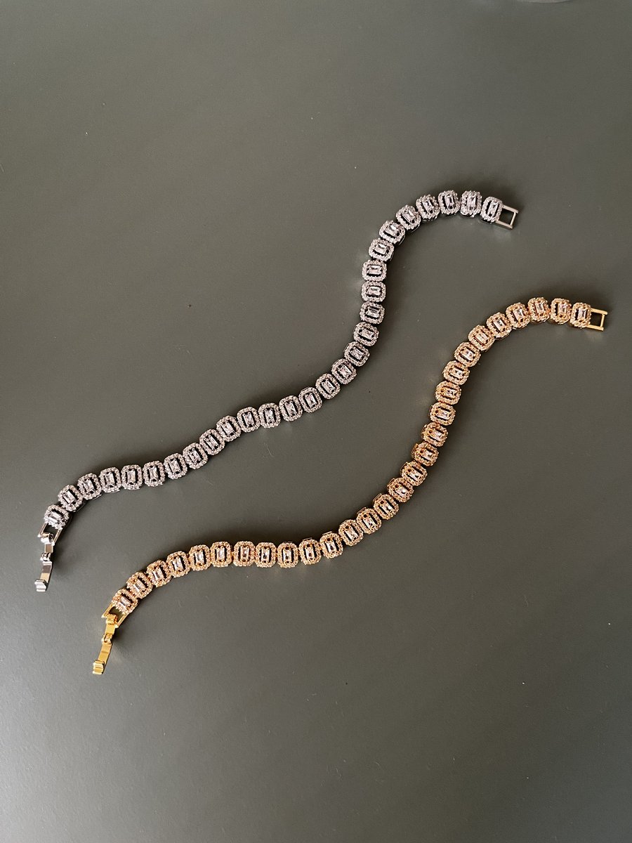 Classic Baguette Studded Bracelet 