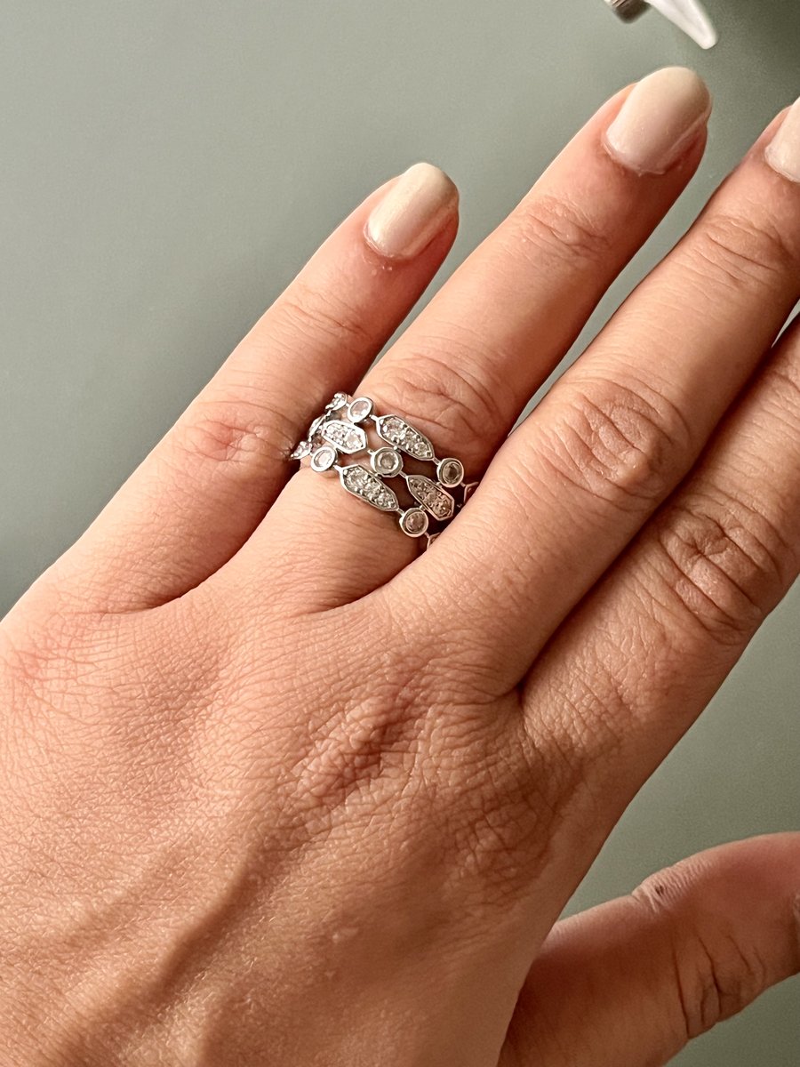 Silver Studded Ring (Adjustable)