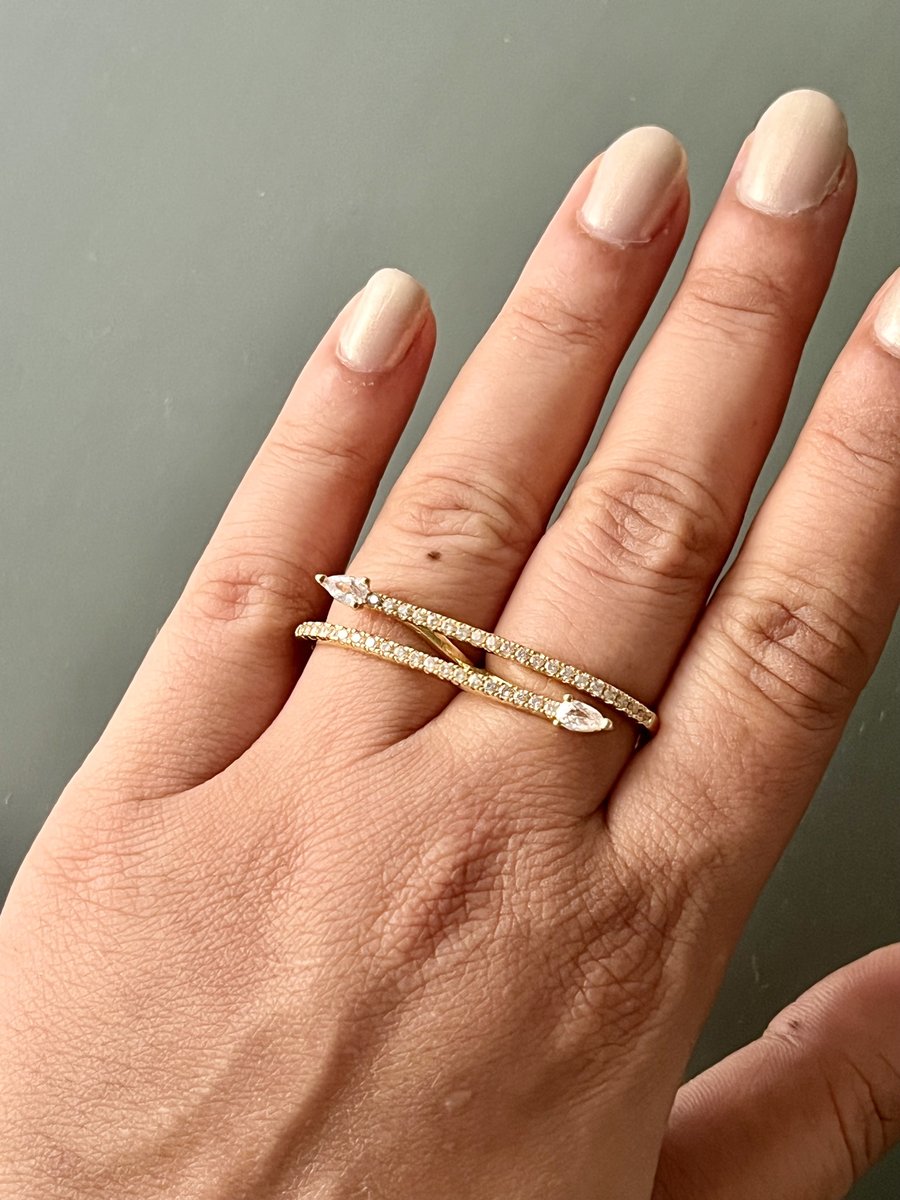 Double Layer Studded Ring