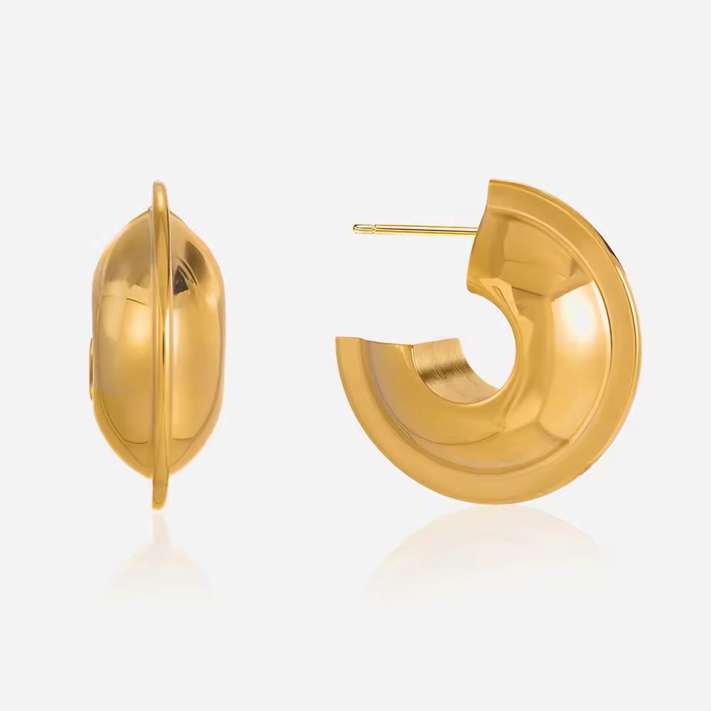 C-Shape Geometric Shape Earrings