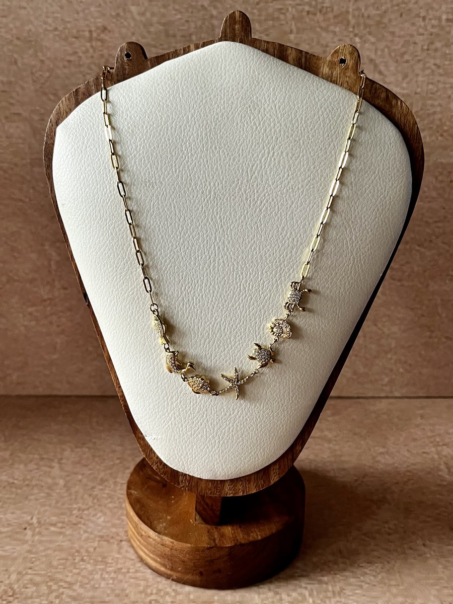 Rhinestone Ocean Necklace