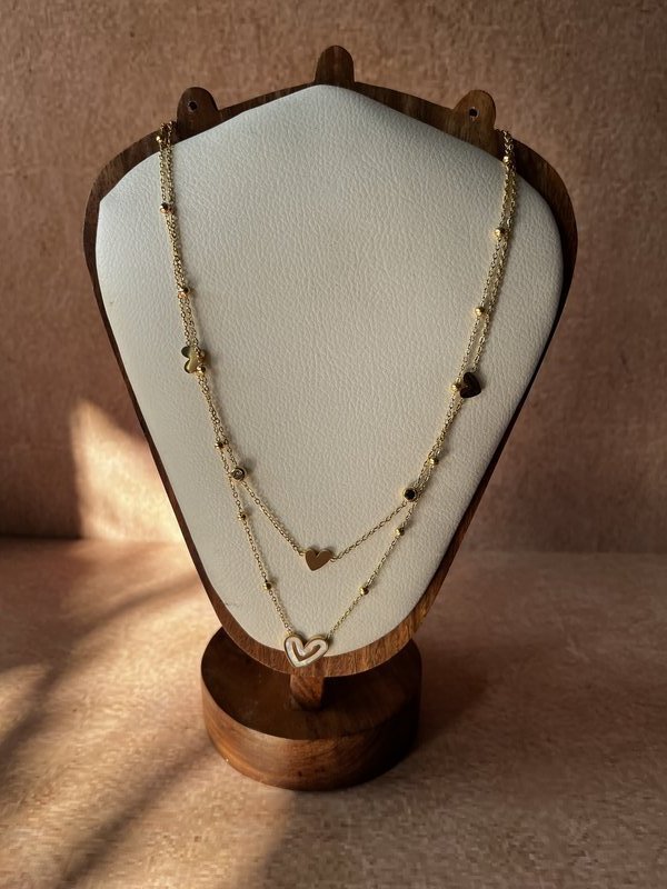 Double layer Heart Necklace