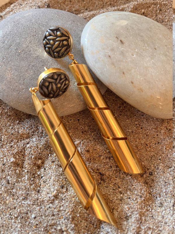 Lightweight Long Spiral Earrings